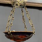 Prachtige Gesigneerde Art Deco Hanglamp "Noverdy France". thumbnail 5