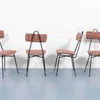 Set Of 4 Sculptural Italian Chairs / Eetkamerstoelen, 1960’S thumbnail 3