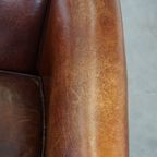 Statige, Charmante Schapenleren Clubfauteuil, Correcte Afwerking Met Siernagels thumbnail 8