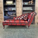 Chesterfield Daybed - Antiek Rood. Speciale Nagels thumbnail 6