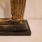 Artdeco Artnouveau Beeld Op Marmer Voet thumbnail 5