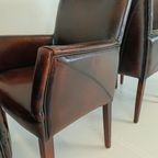 Prachtige Eetkamerstoelen Van Schapenleer (Set Van 4 Stoelen) thumbnail 7