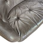 Bz49 Sofa By Hans Ell For 't Spectrum / 1970 / Dark Brown Leather thumbnail 9