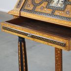 Rijk Gedecoreerde En Ingelegde Antieke Italiaanse Secretaire In Moorse Stijl, Ca. 1860 thumbnail 3