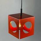 Space Age Design / Pop Art - Cube Shaped - Orange - Hanging Pedant thumbnail 2