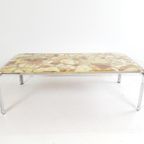 Vintage Salontafel Groot Epoxy Chroom Coffee Table Marble thumbnail 4