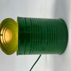 Vintage Groene Tin Can Lamp, Ad Van Berlo, Vrieland Design, 1980's thumbnail 2