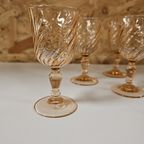 Vintage Luminarc Rosaline Roze Swirl Likeurglaasjes (4X) thumbnail 5