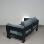 Two-seat Sofa “bastiano” From Afra & Tobia Scarpa For Gavina, Italy 60s. Black Solid Wood Frame A thumbnail 19
