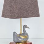 Vintage Eend Tafellamp Messing Mid Century ´70 Regency Lamp thumbnail 3