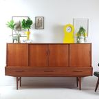 Vintage Deens Highboard | Drankenkast Buffetkast Teak Danish thumbnail 5