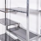 1970’S Vintage Italian Design Chromed Steel Bookcase/Display Cabinet thumbnail 3