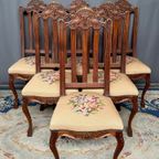 Set Van De 6 Stoelen In Régence-stijl. thumbnail 3