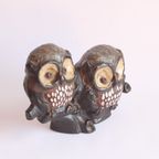 Ceramic Owls Sculpture By Elisabeth Vandeweghe For Perignem 1970S, Belgium. thumbnail 5