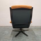 G Möbel Vintage Oranje Bruine Vintage Draaifauteuil Fauteuil thumbnail 2