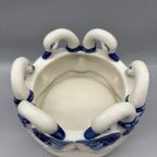Bloempot Ganzenring Blauw/wit thumbnail 6