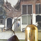Vrieland Vintage Goudkleurige Lamp Dutch Design Jaren '80 thumbnail 2