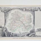 Set Levasseur Wijnkaart La Marne & Cote D'or Ets Lijst 1852 thumbnail 10