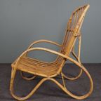 Zeldzame Rotan Fauteuil, Rohé Noordwolde 1950 thumbnail 6