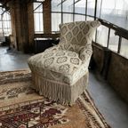 Vintage Cocktailstoel / Fauteuil / Eenzit Met Franjes thumbnail 4