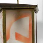 Art Deco Hanglamp Met 6 Glasplaatjes thumbnail 14