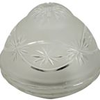 Gispen Stijl - Geslepen En Gegraveerd Glas - Messing - Holland - 2E Kwart 20E Eeuw thumbnail 6