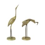 Vintage Koppel Messing Kraanvogels Hollywood Regency Design 31cm thumbnail 2