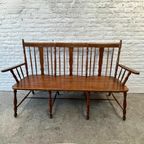 Vintage Houten Bank - Keukenbank, Tuinbank - Windsor Stijl thumbnail 3