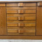 Vintage Houten Dressoir - Geometrisch - Brutalistisch '70 thumbnail 2