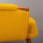 Geherstoffeerde Deens Design Gele Fauteuil By Johannes Andersen, 1960S thumbnail 9