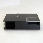 Zwart Houten Vintage Salontafel Van Fiarm Met Chromen Details thumbnail 6