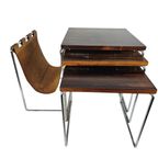 Dutch Design - Brabantia Holland - Mime Set - Lectuurbak - Vintage Bijzettafel Met Cognac Tuigler thumbnail 3