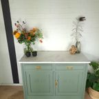 Vintage Commode Met Marmer Blad thumbnail 2