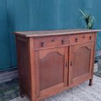 Art Deco Kastje Eiken Commode Wastafelkastje thumbnail 3