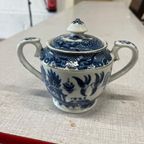 Vintage Compleet 12delig Koffieservies In Old Willow Stijl thumbnail 8