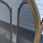 Driedelig Messing Haardscherm Met Zwart Gaas, 71 Cm Hoog thumbnail 3