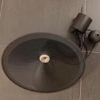 Vintage Postmodern Geperforeerde Metalen Hanglamp, Zwaart thumbnail 4
