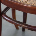 Set Van 2 Originele Vintage Thonet Design Bistro Stoelen Met Gematte Zitting thumbnail 14