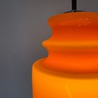 Vintage Oranje Glazen Hanglamp Van Peill en Putzler 1960 thumbnail 10