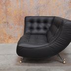 Exclusieve Zwarte Leren Montis Quintus Design Chaise Longue thumbnail 8