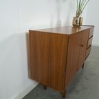 Teak Fineer Dressoir Met Ronde Knop En Lades thumbnail 3