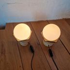 2 Brutalist Vintage Tafel Lampen Keramiek Jaren 70. thumbnail 4