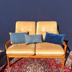 Vintage Design Fauteuil, Kersenhout, Mohair, Wilhelm Knoll thumbnail 16