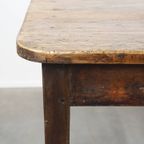 Zeer Mooie En Karaktervolle Engelse Antieke Pinewood Country Eettafel Met Een Uniek Mooi Patina thumbnail 8