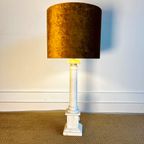 Italiaanse Marmer Zuil Lamp Vintage thumbnail 5