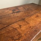 Antieke Petrin Tafel In Eikenhout Circa 1850 thumbnail 9