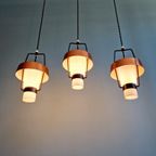 Trio Van Scandinavische Hangers In Opaline En Kopermetaal thumbnail 13