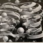 M.C. Escher Art-Print Bond Of Union In Aluminium Lijst thumbnail 6