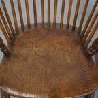 Geweldige Set Van 6 Antieke Engelse Windsor Stickback Chairs Uit De 19e Eeuw thumbnail 6