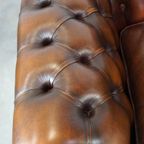 Mooie Set Van 2 Engelse Bruine Rundleren Chesterfield Fauteuils thumbnail 8